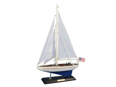 Wooden Enterprise Model Sailboat Decoration 16""