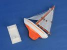 Wooden Orange Pacific Sailer Model Sailboat Decoration 9""