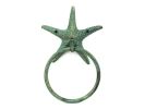 Antique Bronze Cast Iron Starfish Towel Holder 8.5""