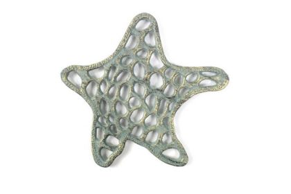 Antique Seaworn Bronze Cast Iron Starfish Trivet 7""