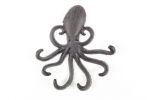 Cast Iron Wall Mounted Decorative Octopus Hooks 7""