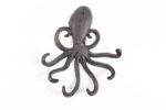 Cast Iron Wall Mounted Decorative Octopus Hooks 7""