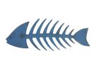 Wooden Rustic Dark Blue Fishbone Wall Mounted Decoration 25""