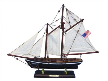 Wooden America Model Sailboat Decoration 16""