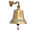 Antique Brass Hanging Ship's Bell 15""