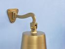 Antique Brass Hanging Ship's Bell 15""