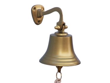 Antique Brass Hanging Ship's Bell 6""