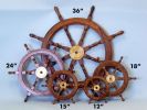 Deluxe Class Wood and Brass Decorative Ship Wheel 24""