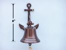 Antique Copper Hanging Anchor Bell 8""