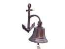 Antique Copper Hanging Anchor Bell 8""