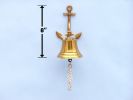 Brass Plated Hanging Anchor Bell 8""