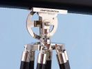 Chrome - Leather Griffith Astro Telescope 64"" with Black Wooden Legs