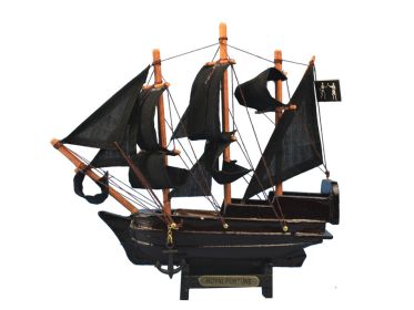 Wooden Black Bart's Royal Fortune Model Pirate Ship 7""