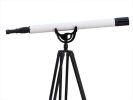 Floor Standing Oil-Rubbed Bronzed-White Leather with Black Stand Anchormaster Telescope 65""