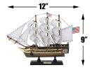 Wooden USS Constitution Tall Ship Model 12""