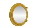 Yellow Decorative Ship Porthole Mirror 24""