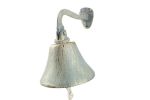 Antique Seaworn Bronze Cast Iron Hanging Ship's Bell 6""