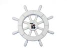 White Decorative Ship Wheel With Seagull 12""