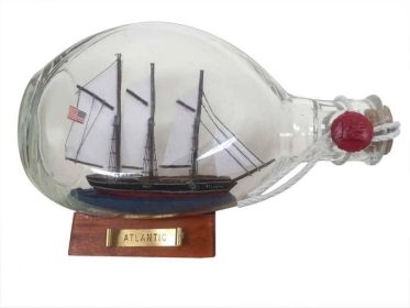 Atlantic Sailboat in a Glass Bottle 7""