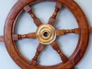 Deluxe Class Wood and Brass Decorative Ship Wheel 30""