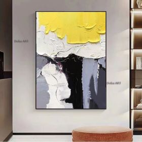 Handmade Abstract Oil Painting On Canvas Modern Oil Painting Hand Painted Large Wall Art Home Decor Living Room hallway bedroom luxurious decorative p (size: 150x220cm)